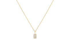  Sunny Sparkler - Necklaces with pendant - Silver / 14kt GP - Zirconia - 46-50 cm